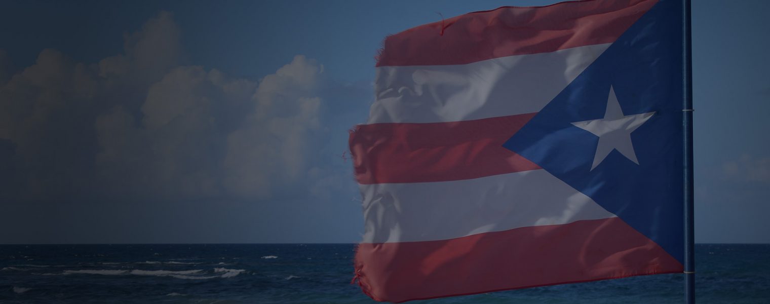 The flag of Puerto Rico.